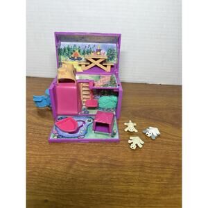 Galoob 1995 POUND PUPPIES Camp Hide and Seek Playset + 2 Puppy + 1 Kitty